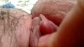 My mature wife lets me play with her bushy poontang