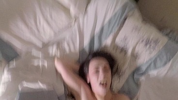 Cheating girlfriend tries not to boyfriend while fucking his friend