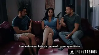 PURE TABOO Stepmom Sheena Ryder Surrenders To Stepsons DP Threesome Request - SPANISH SUBTITLES