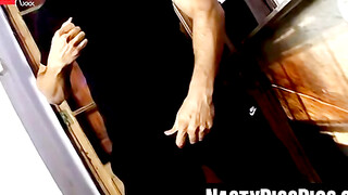 Muscular Hunk's Anal Play Leading To Powerful Piss Shower