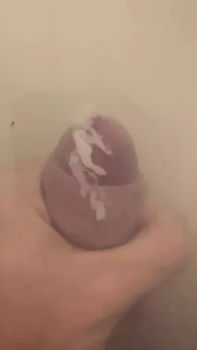 Uncut white dick pissing, masturbating, and cumming underwater in the bathtub, then plays with it