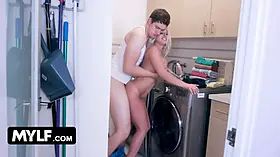 Mylf - curvaceous blondie milf caught fingering by lucky stud & gets her cunny plowed instead