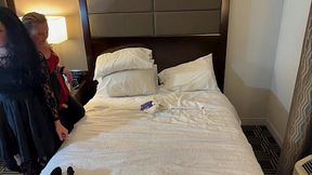 Guy Feminized into Goth Girl in Chastity by Dominatrix