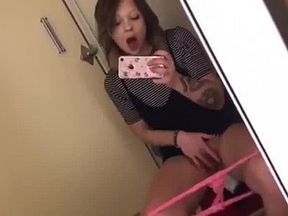 Miss Ali masturbates in a changeroom