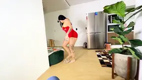 Spanish GF gives sloppy blowjobs and rides shaft wild