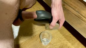 filling a glass with cum (part 2 of 3) - ruined cock vibrator cumshot