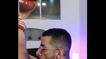 justin gets a cum mask for his face