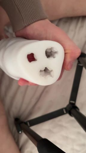 Big Dick Destroys Fleshlight & Fills It with Cum