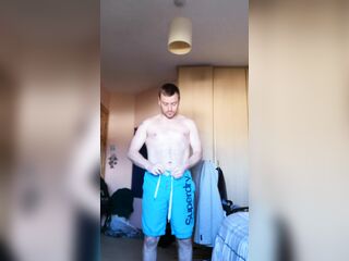LongJohn0Hara getting without his beach wear and going into the shower