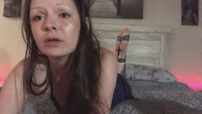 Self gagging with panties and socks