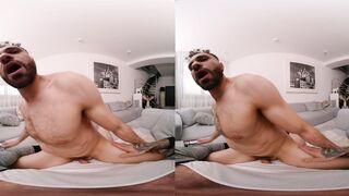 Steamy Virtual Real Gay Sex with Inked Guy and His Hot Neighbor