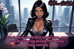 Boss teaches you how to properly suck her big black cock (SISSIFICATION ROLEPLAY)