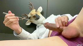 The Deer Slave Employee Was Instructed To Cum While Blaming The Urethra And Balls In The Office