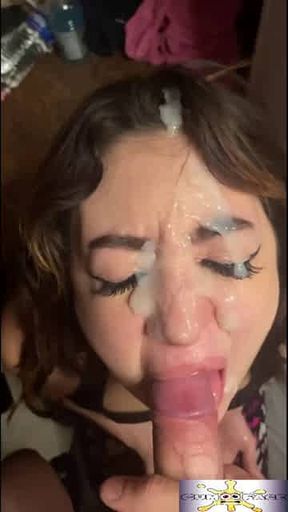 Ugly face blasted, massive load, thick  sticky cum 1
