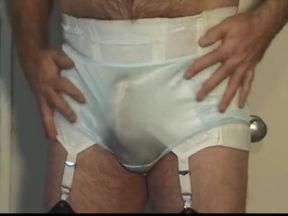 Panty, Slip and Vintage Girdle Fun (slo-mo cum shot)