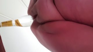 BBWFISTSLUT extreme anal bottle insertion