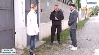 Estate agent fucks young wife hard during house viewing while her cuckold husband is at work!