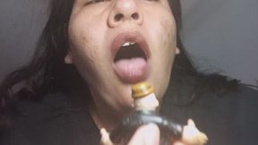 Giantess Breath Play: Burps on My Tiny Man