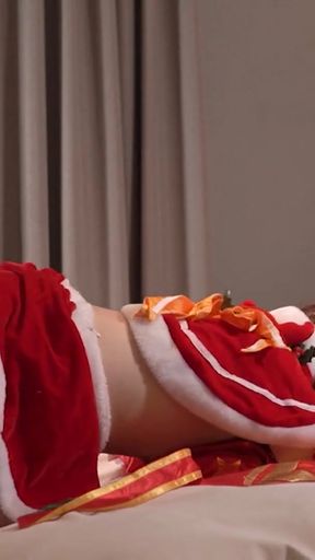 Genshin Impact, Christmas Santa Girl Hu-tao Anal Training Part.4   Clip 1