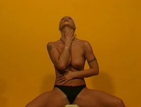 Phone fetish and irresistible blonde