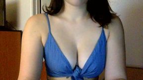 Sexy Girl Uses Computer