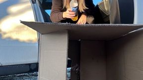 Get in the box.....and drink my spit and piss