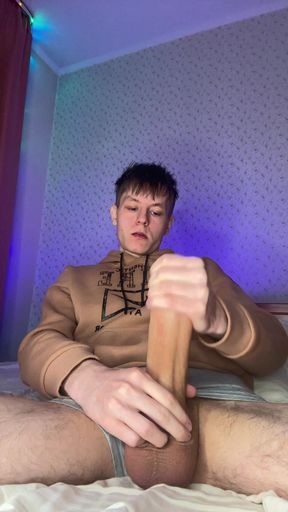 Skinny Twink with a Giant Dick Needs Some Serious Relief