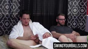 Nice bodied Ceasar Cummings whacks his cock and also Jake Karhoffs