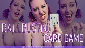 BALLBUSTING CARD GAME - Arrogant & Sadistic Extreme CBT Game by Miss Faith Rae with Pain Play and Humiliation - MKV