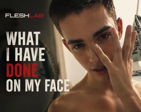 WHAT I HAVE DONE ON MY FACE: Tattooed Twink Wanks His Hard Cock, Fingers His Hole, And Cum All Over His Face And Body