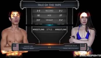 Rough Love: Vanessa Vega Takes on David Lee in Nude Wrestling Showdown