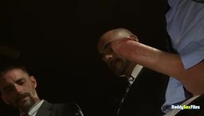 Powerful muscles jerkin off big cocks in gay orgy cumming together
