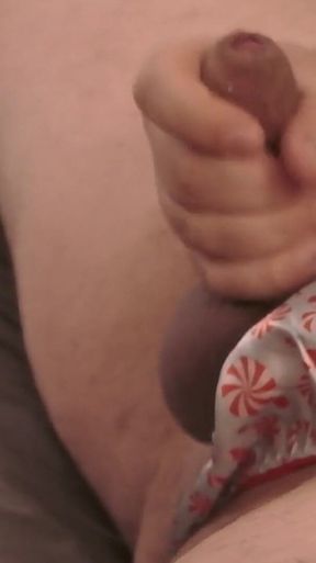 Peppermint Candy Thong Play Jerk & Cum