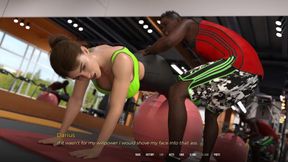 In Security: Married Woman Is Stretching Herself with the Coach in the Gym Doing - Episode 13