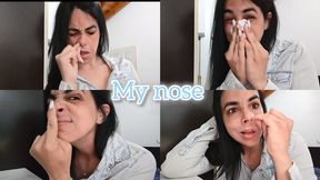 Picking at my little nose