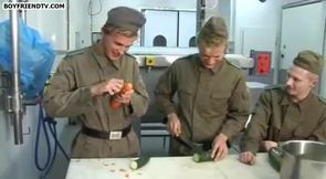 Army boyz Three-way shagging