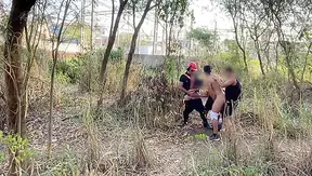 Security Joins Wild Woods Orgy: Hard Fucking in Nature