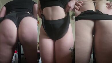 Latina stepsis teases thick thighs in miniskirt after breakup