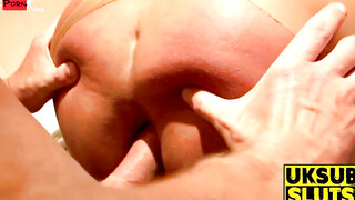 UK Sub Sluts Anal Domination: Skilled BDSM Blonde Babes Gives Her All