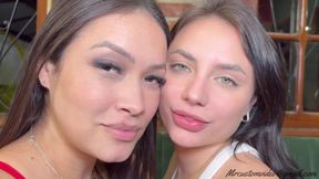 KYARA USING THE MOUTH OF THE PERFECT GREEN EYES - TOP GIRL JADE AND KYARA - NEW MR AUG 2025 - CLIP 1