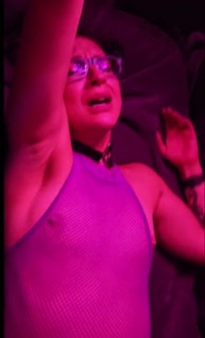 Female gloryhole! Strapped in and fucked HARD.