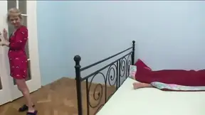 Mature blonde babe sucks and devours cock before taking a hard fuck in her