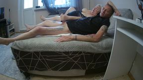 a neighbor pleasures me by jerking off a dick to a cumshot