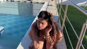 Lesbian Sex in the Pool