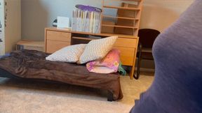 Bedside Stripping and Belly Play - MOV (Full Length)