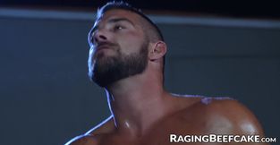 Muscular gym bros Tryp Bates and Brogan bareback intensely