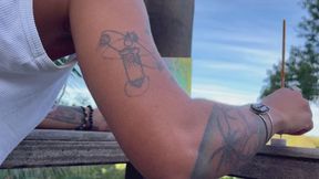 Painting with the paint from my ass