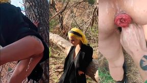 Wild forest creampie with natural flow