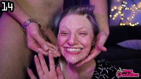 facial & cumshot compilation - 15 thick sperm loads