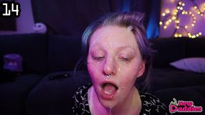 facial & cumshot compilation - 15 thick sperm loads